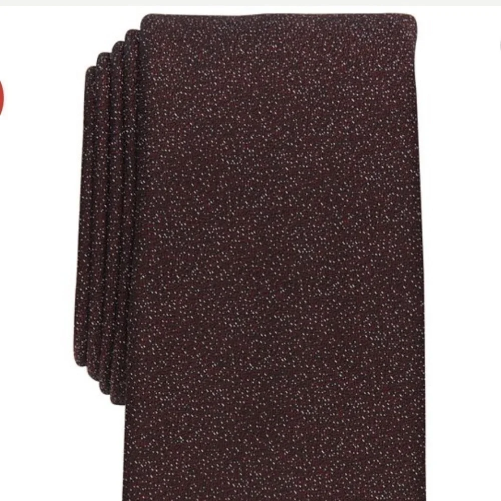 NWT mens Alfani slim neck tie stain resistant Millard Mini berry color